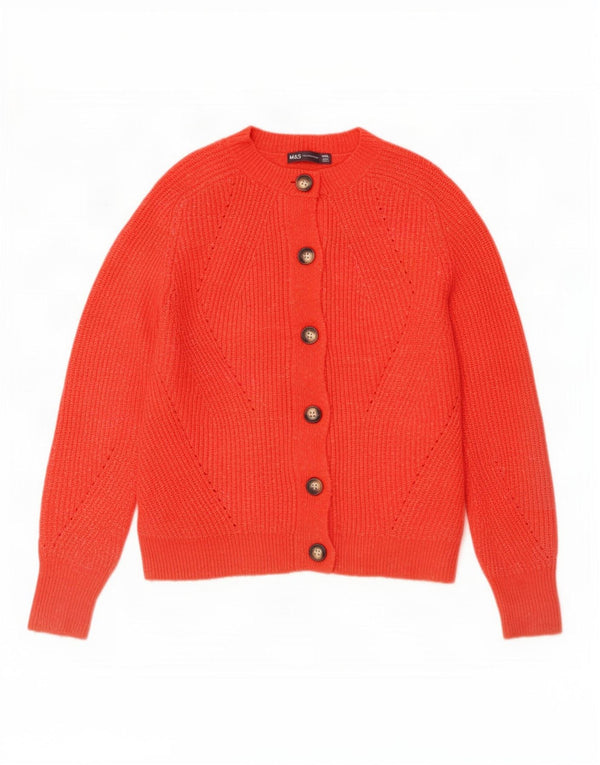 Marks & Spencer ženski kardigan pulover UK 10 Small Red Flected Acrylic