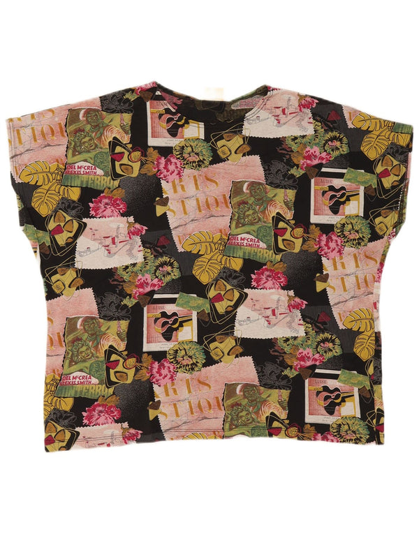 VINTAGE Ženska grafička majica s kratkim rukavima EU 46 XL Raznobojni pamuk