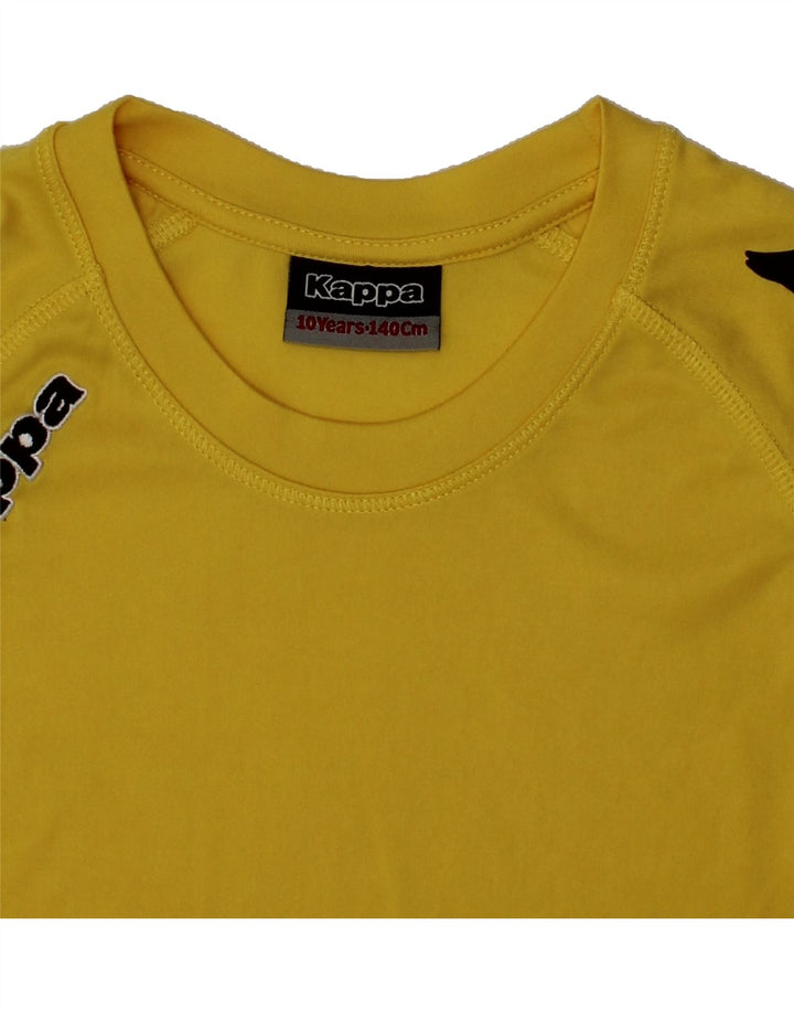 KAPPA Boys Graphic T-Shirt Top 9-10 Years Yellow Vintage Kappa and Second-Hand Kappa from Messina Hembry 