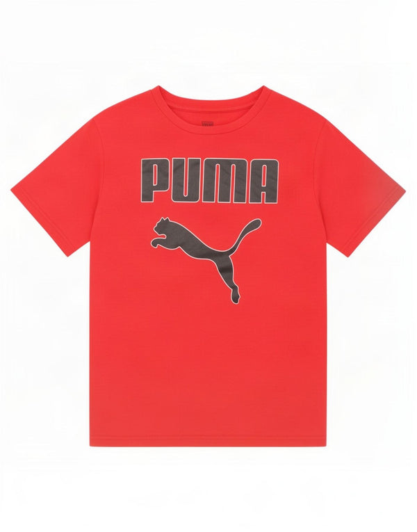 Puma Boys Graphic T-Shirt Top 10-11 Years srednje crvena