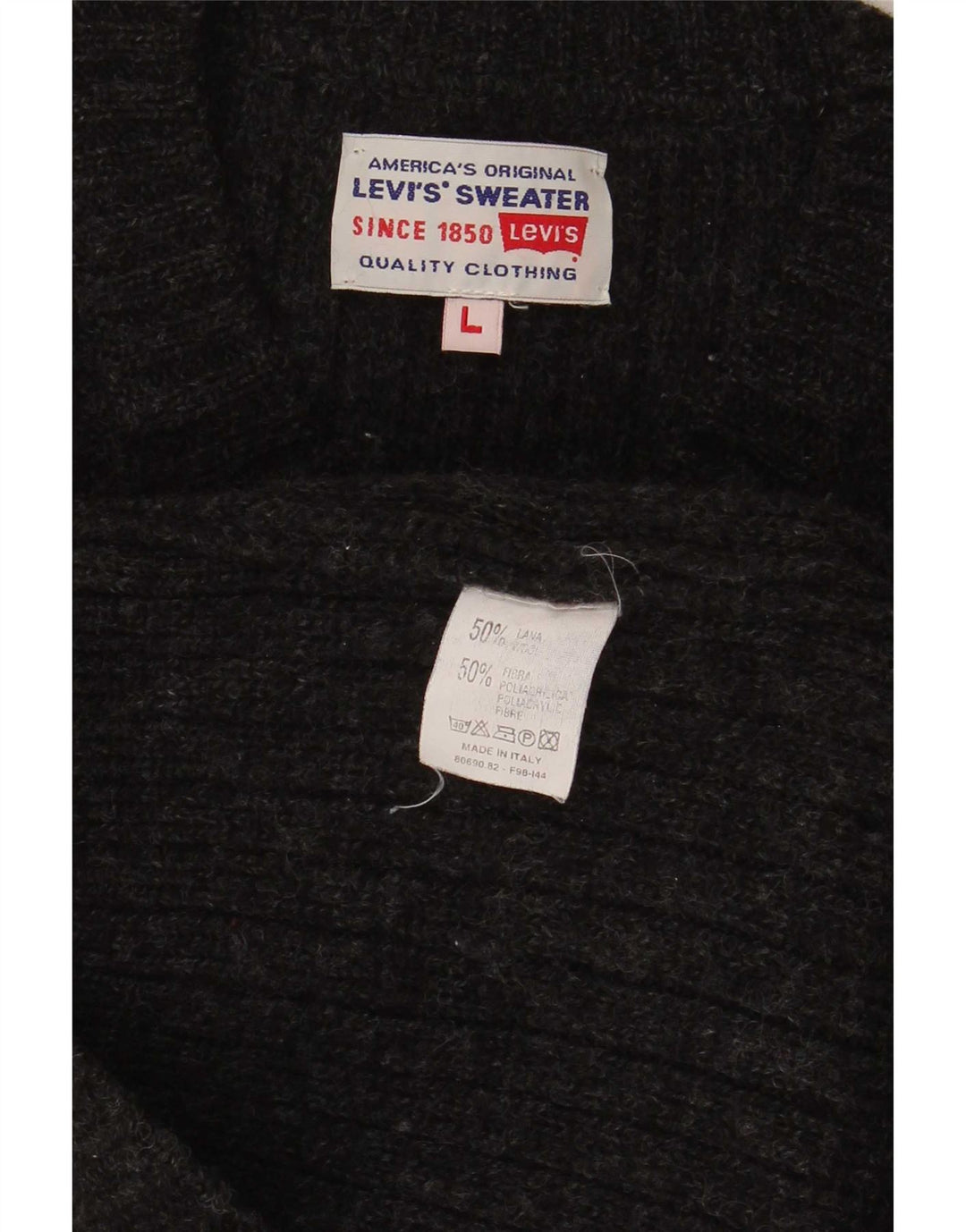 Levi's muški pulover s V-izrezom, veliki crni poliakril