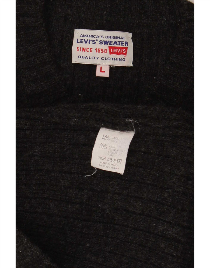Levi's muški pulover s V-izrezom, veliki crni poliakril