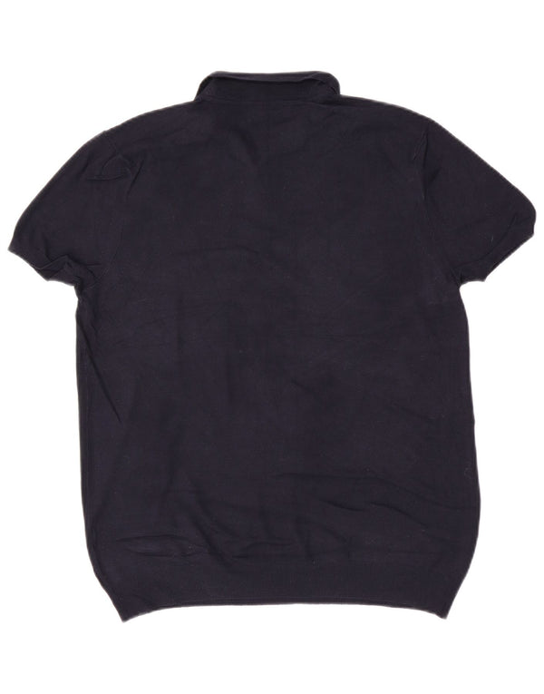 Zara muški pulover kratkih rukava s polo izrezom, veliki tamnoplavi