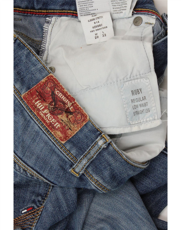 Tommy Hilfiger ženske ravne traperice Ruby niskog struka W29 L32 plavi pamuk