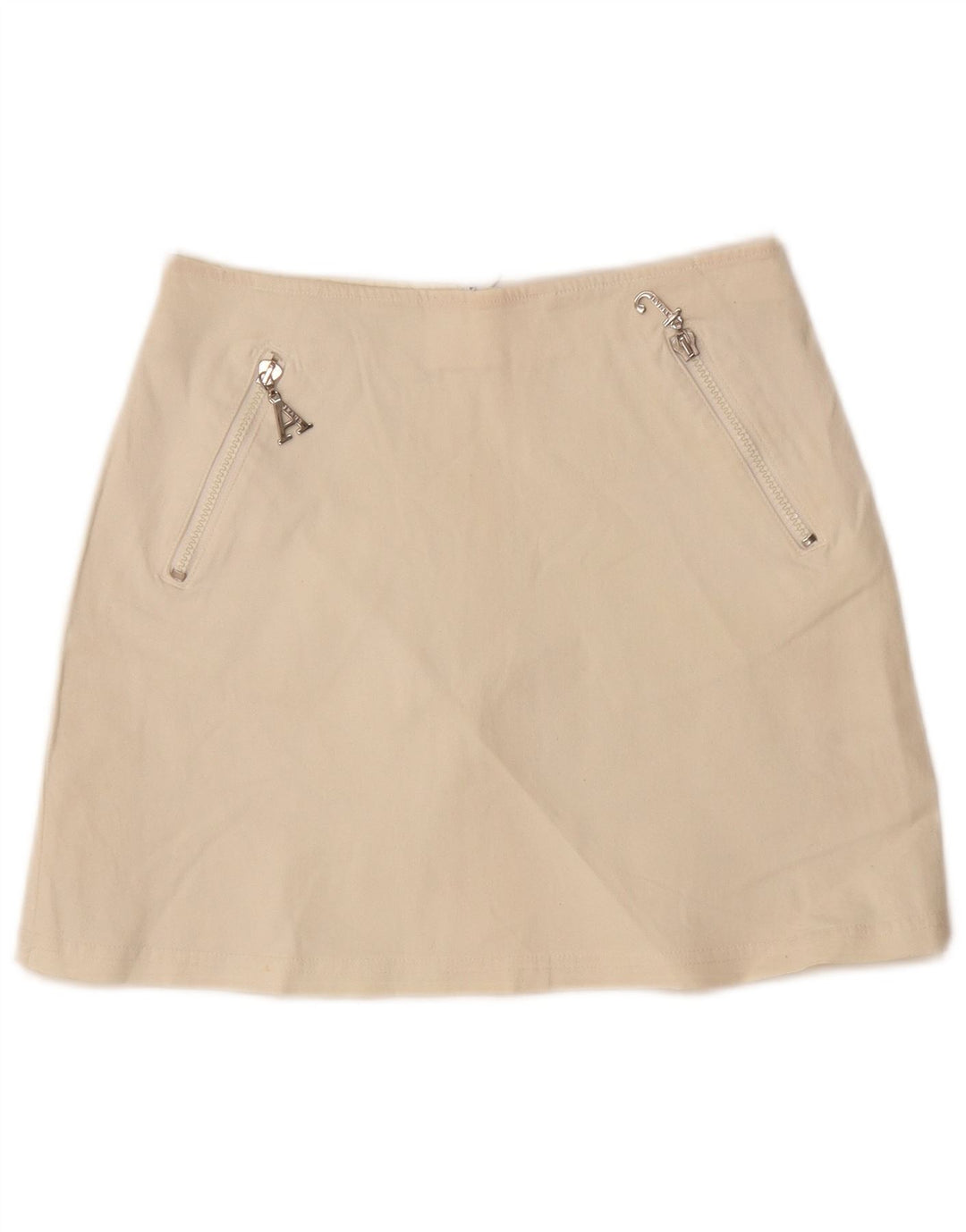 Armani ženska mini suknja visokog struka IT 40 mala W24 bijeli pamuk