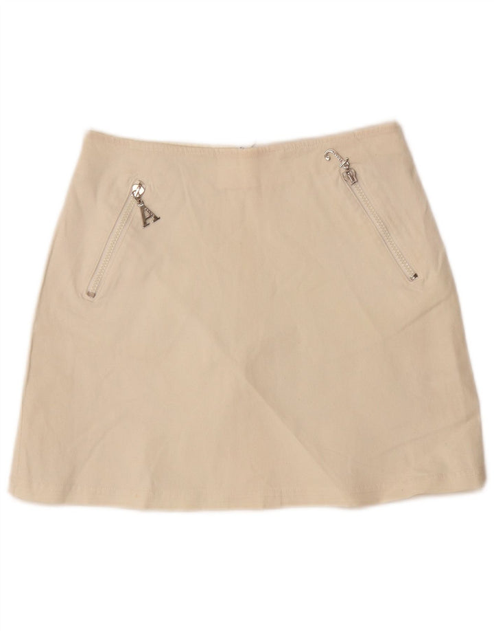 Armani ženska mini suknja visokog struka IT 40 mala W24 bijeli pamuk