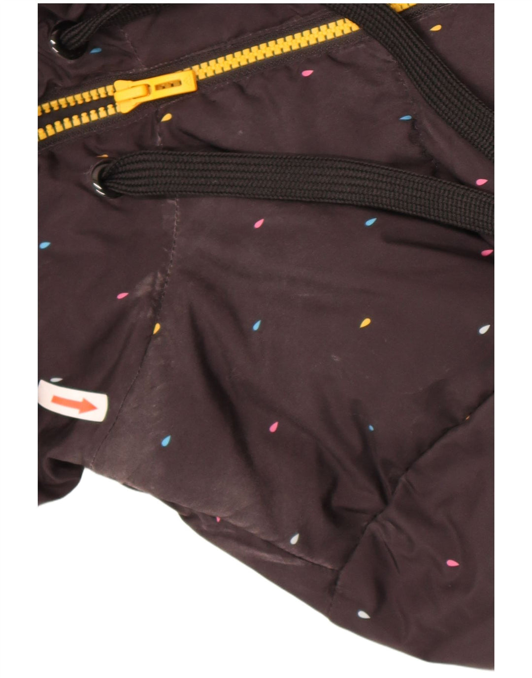 Adidas ženska podstavljena jakna s kapuljačom UK 14 Srednji crni poliester na točkice