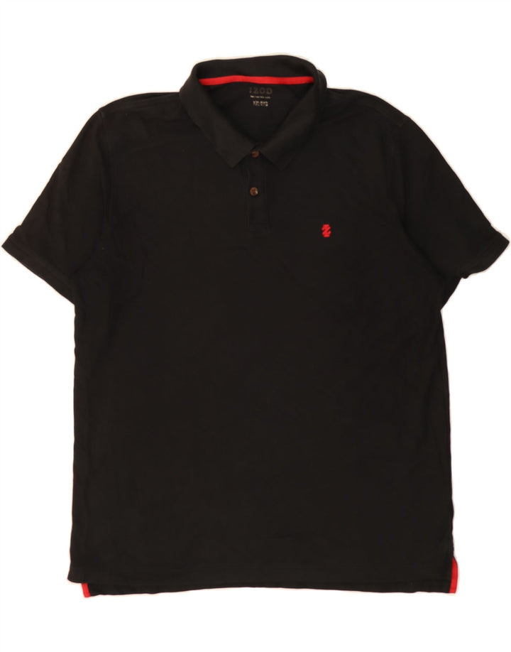 IZOD Mens Polo Shirt Large Black Cotton Vintage Izod and Second-Hand Izod from Messina Hembry 