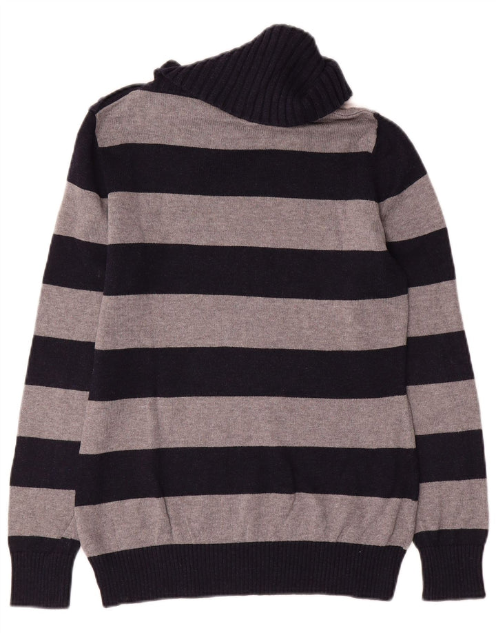 Massimo Dutti ženski džemper s dugmadima i ovratnikom UK 12 srednje tamnoplava