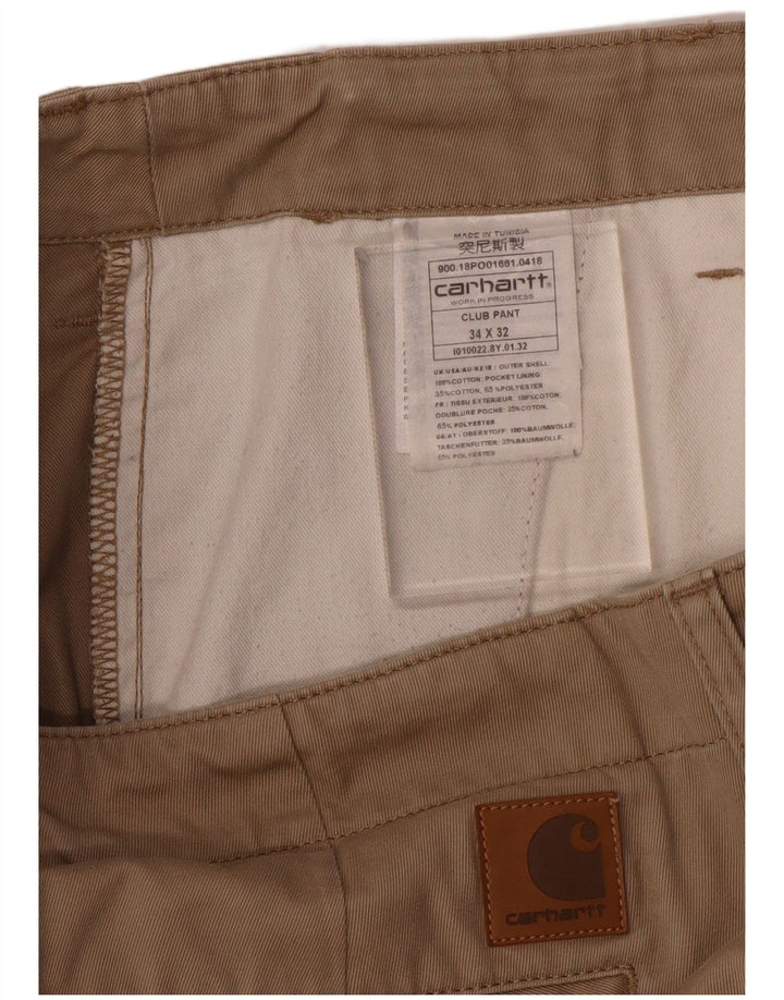CARHARTT Muške uske chino hlače W34 L32 Bež pamuk