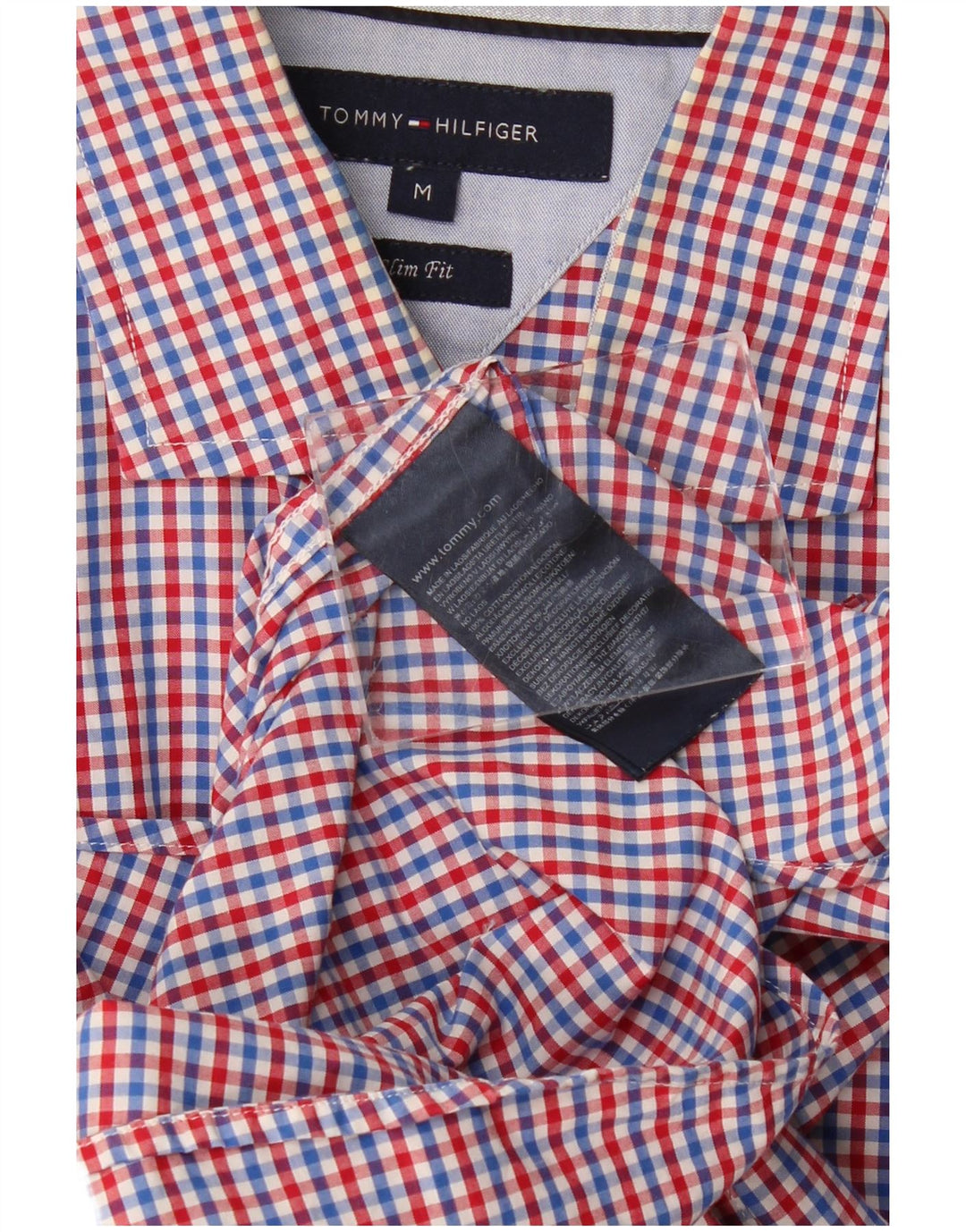 Tommy Hilfiger muška uska košulja srednje boje, pamuk od ginghama