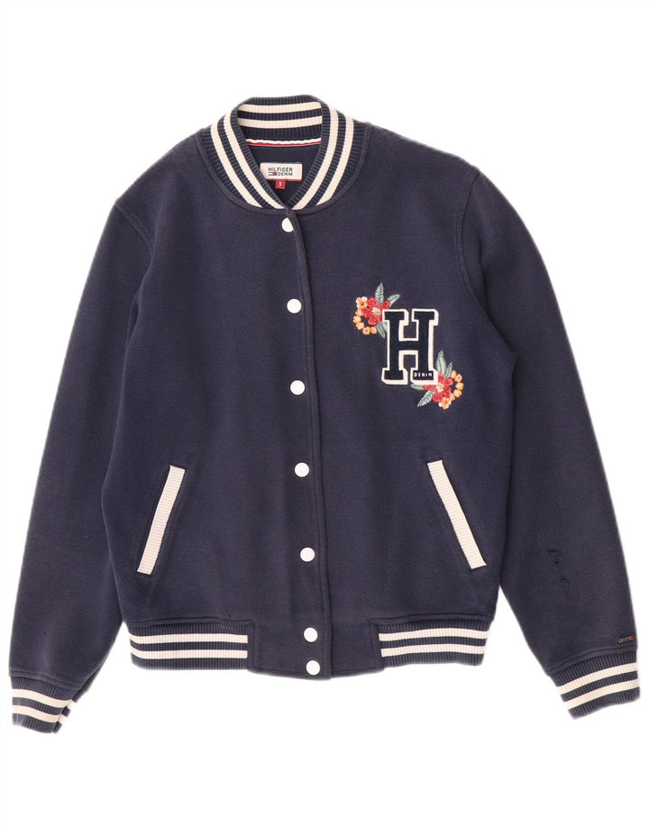 Tommy Hilfiger ženska prevelika sveučilišna jakna UK 10 Mala tamnoplava