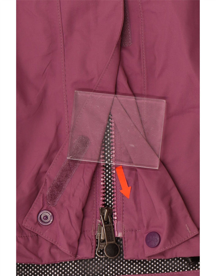 JACK WOLFSKIN Ženska grafička kišna jakna UK 22/24 2XL Purple Colourblock