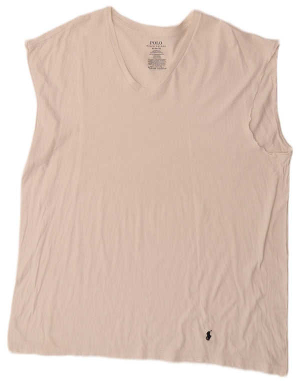 Muški prsluk Polo Ralph Lauren XL bijeli pamuk