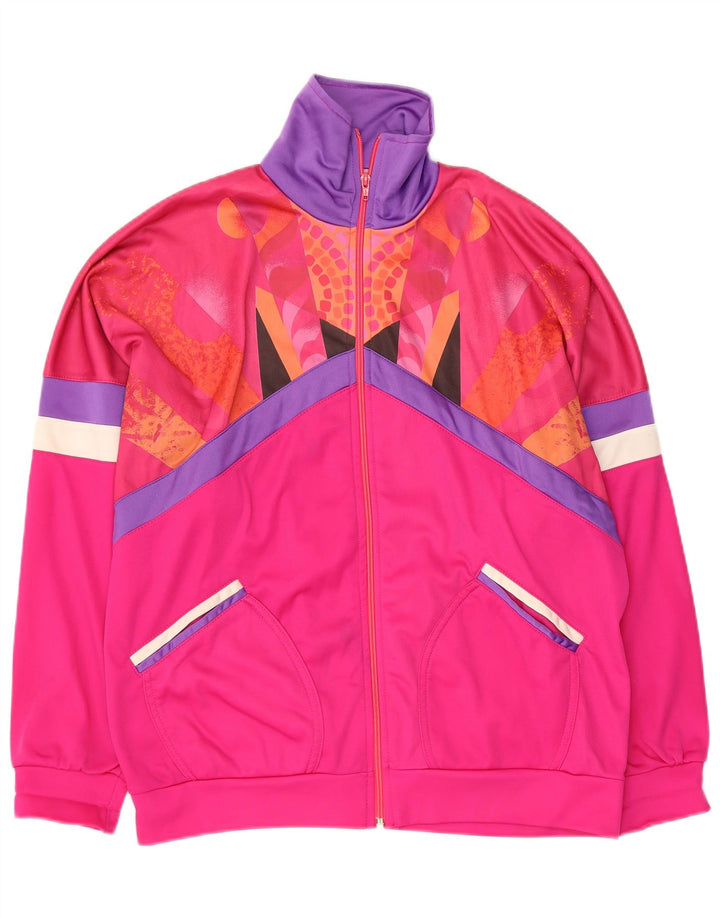 Vintage muška gornja jakna trenirke UK 38 srednje ružičasti poliester