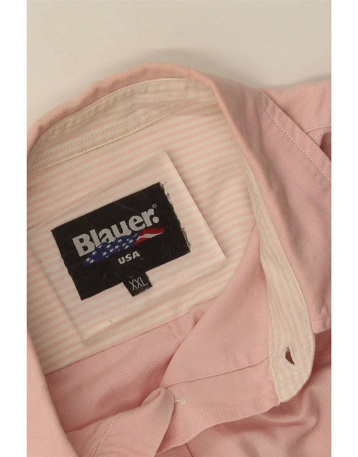 Blauer muška vojnička košulja 2XL, ružičasti pamuk