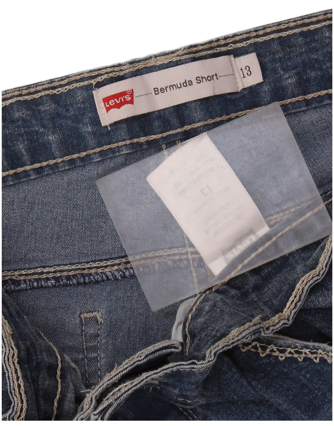 LEVI'S Ženske bermude od trapera US 13 Large W32 Plavi pamuk