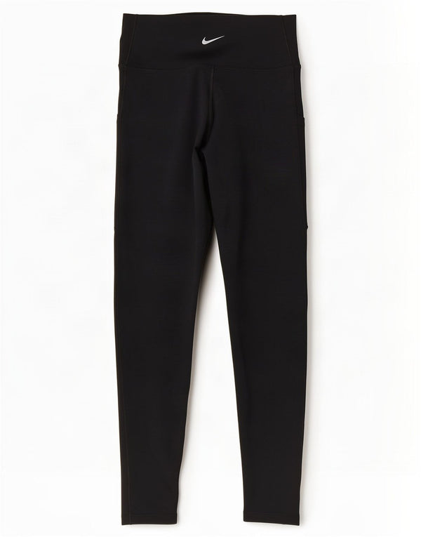 Nike Ženske Dri Fit Crop Leggings UK 12 Srednji crni poliester