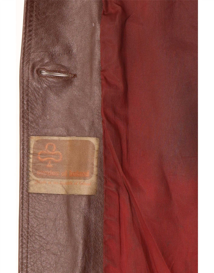 Vintage ženski kožni kaput UK 10 Small Brown