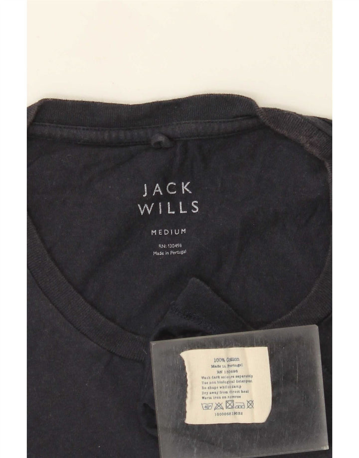 Jack Wills Muška majica kratkih rukava srednje tamnoplavi pamuk