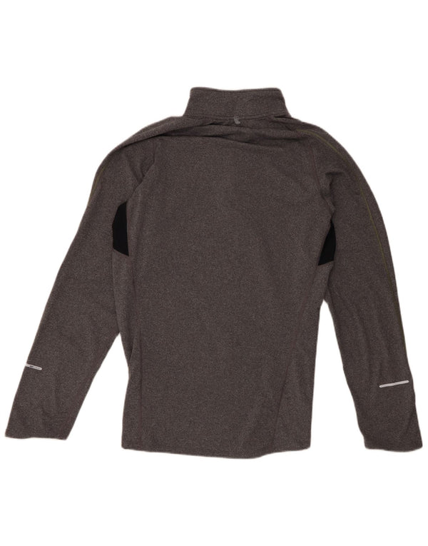 Nike Dri Fit majica s izrezom s patentnim zatvaračem Gornji dio trenirke male sive boje