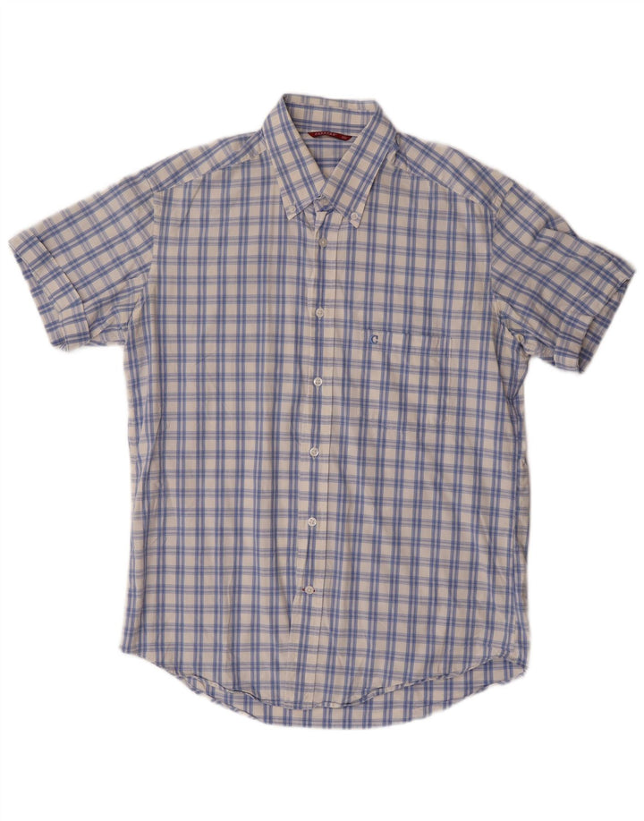 Carrera muška košulja kratkih rukava srednje plave kare