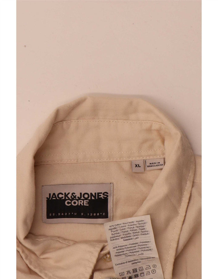 Jack & Jones muška košulja XL bež pamuk