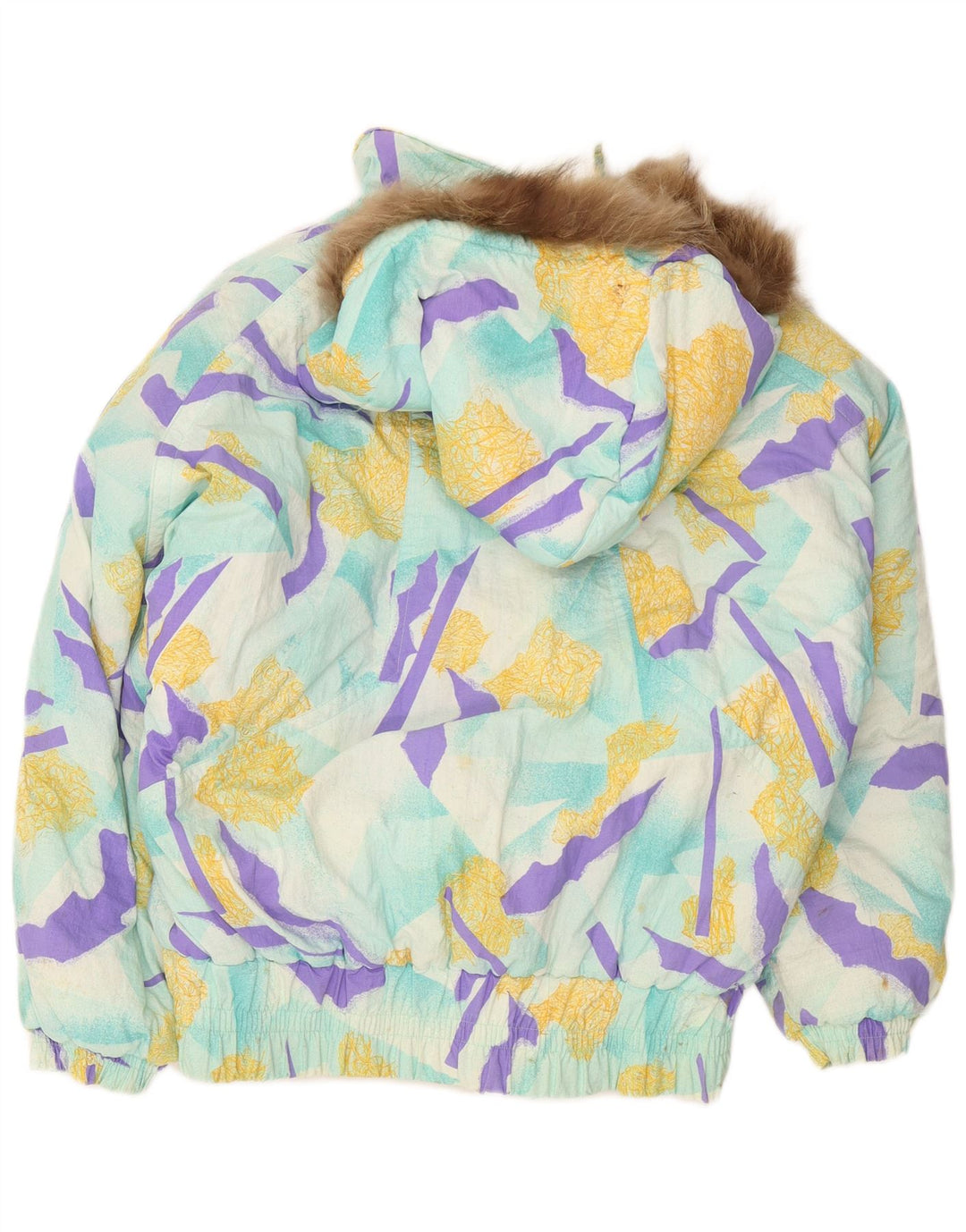 MARILENA Ženska skijaška jakna s kapuljačom US 10 Large Multicolored Geometric Retro
