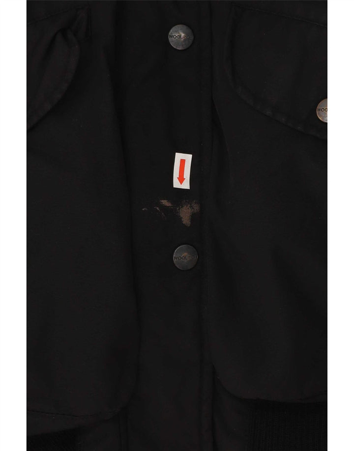Woolrich ženska podstavljena jakna s kapuljačom UK 14 srednji crni poliester