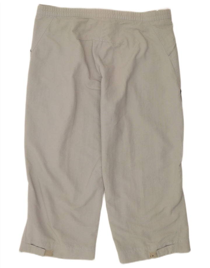 ADIDAS ženske Capri trenirke Hlače UK 14 srednje zelene sportske poliamidne