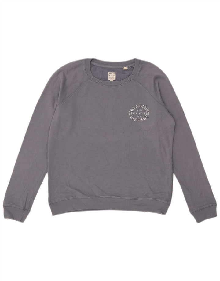 Jack Wills Ženski preveliki džemper UK 10 Small Blue