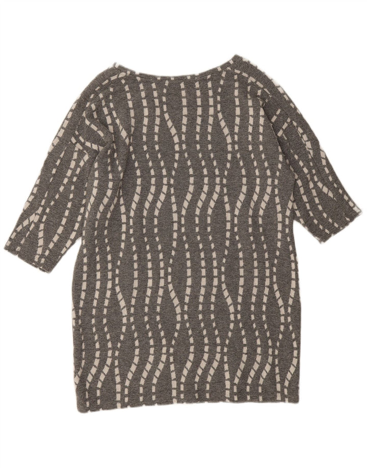 Zara ženska top tunika UK 16 Large Grey Chevron