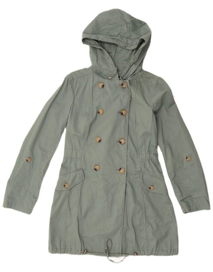 Benetton ženska parka jakna s kapuljačom IT 42 Srednje zeleni pamuk