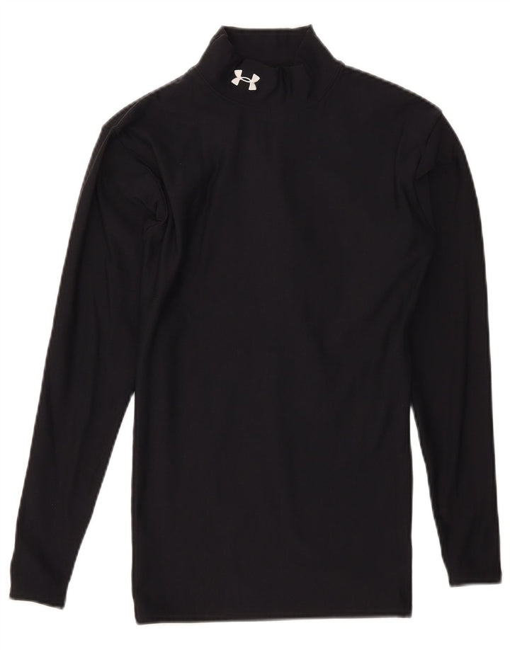 Under Armour muška majica Cold Gear s dugim rukavima, mali crni poliester