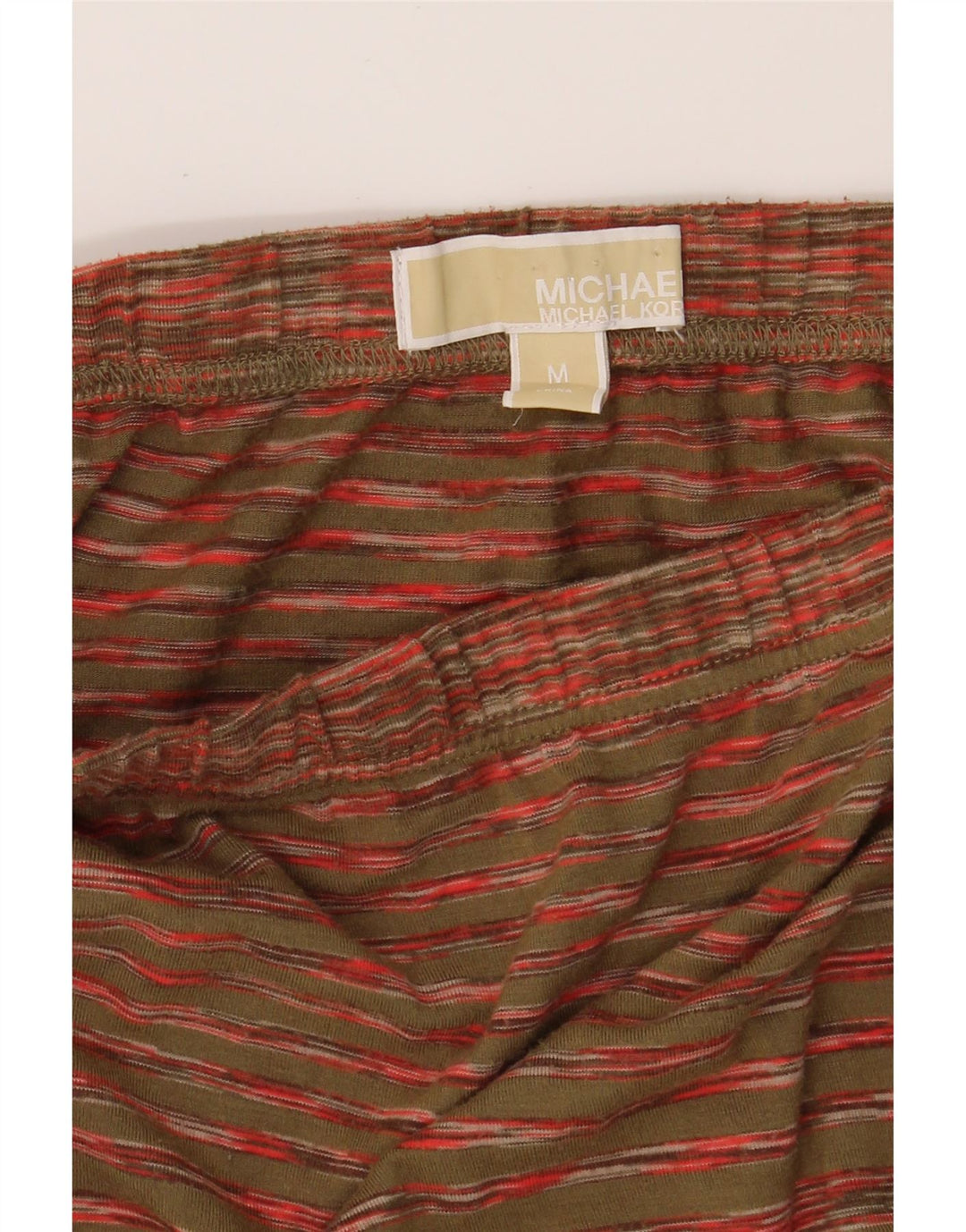 MICHAEL KORS Womens Maxi Skirt Medium W30  Khaki Striped Polyester Vintage Michael Kors and Second-Hand Michael Kors from Messina Hembry 