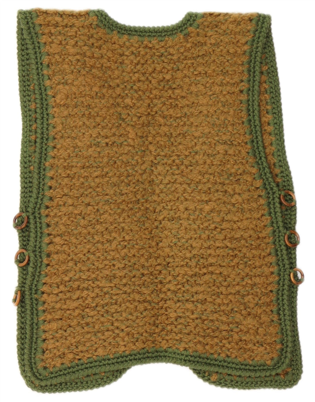 Vintage ženski otvoreni kardigan pulover bez rukava UK 10 Small Brown