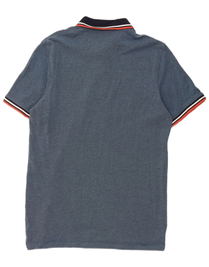 JACK & JONES Mens Polo Shirt Large Navy Blue Cotton