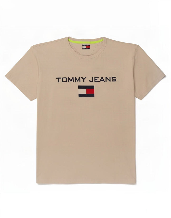 Tommy Hilfiger Muška majica kratkih rukava srednje veličine, bež pamuk