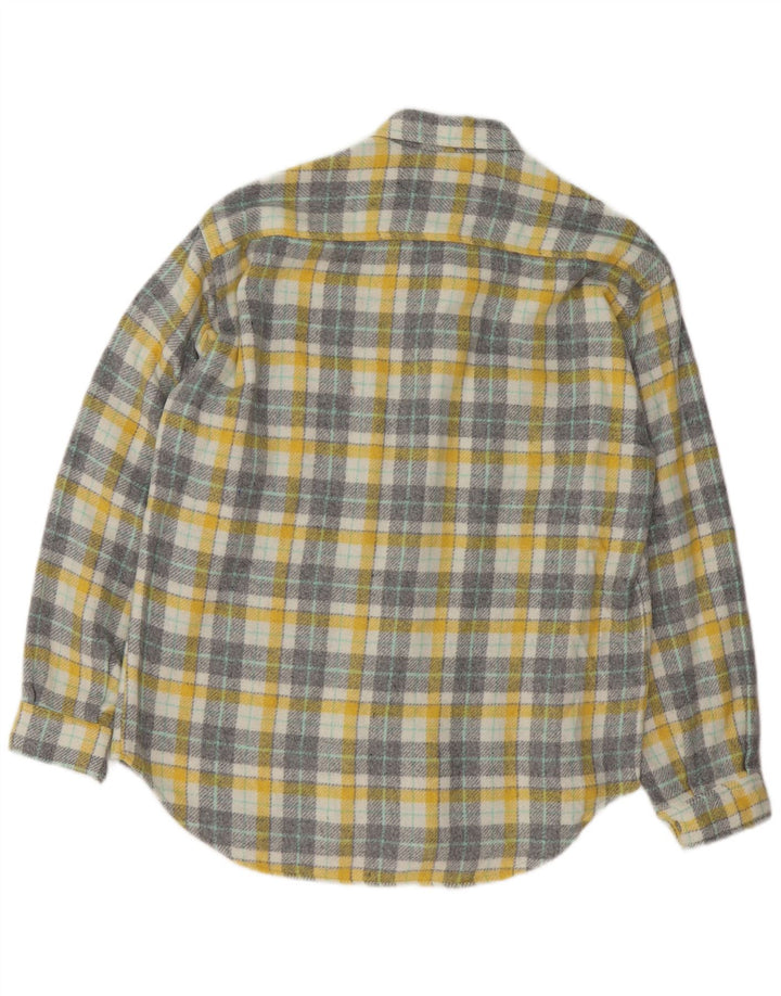 Vintage muška flanelska košulja srednje žute boje