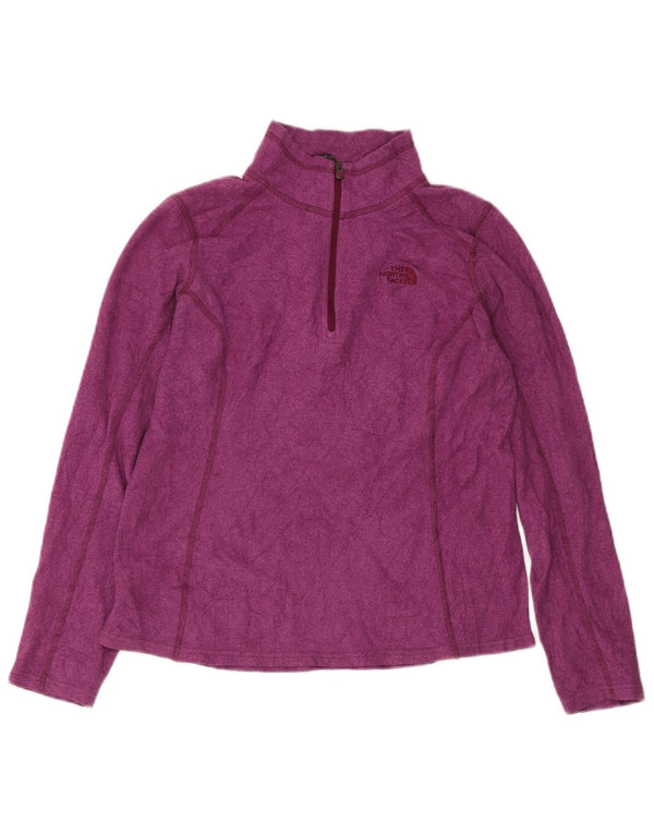 The North Face ženski flis džemper s patentnim izrezom UK 14 Srednje ljubičasti poliester