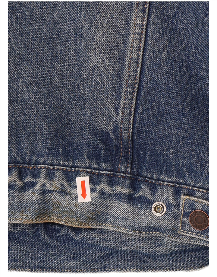 Levi's muška traper šerpa jakna UK 40 Large Blue Cotton