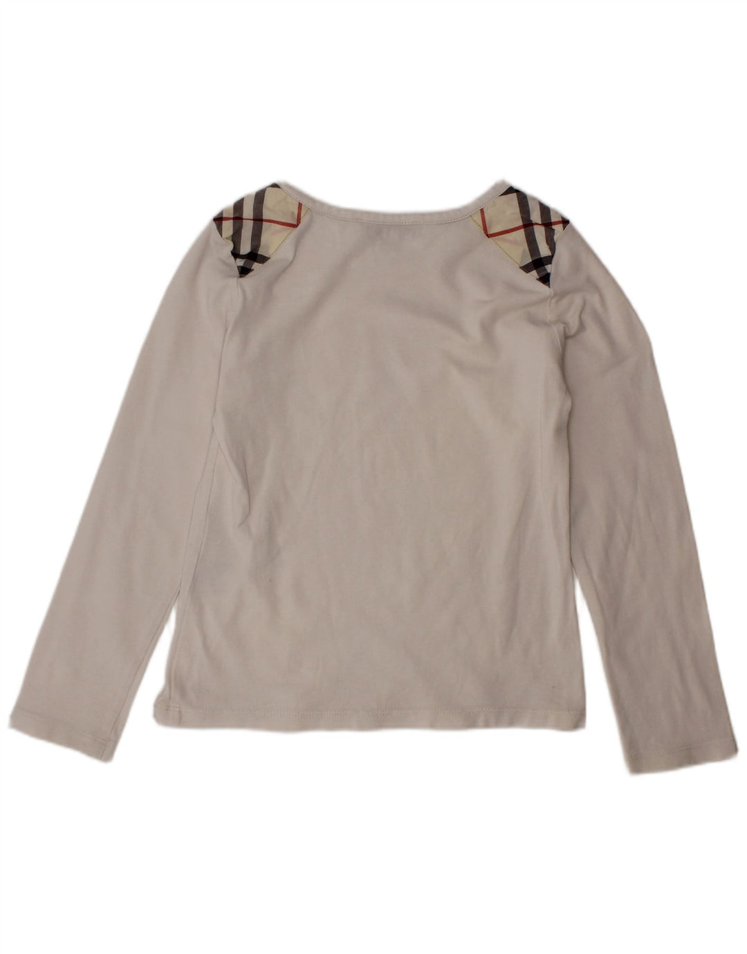 BURBERRY majica za djevojčice dugih rukava 5-6 godina, bijela karirana