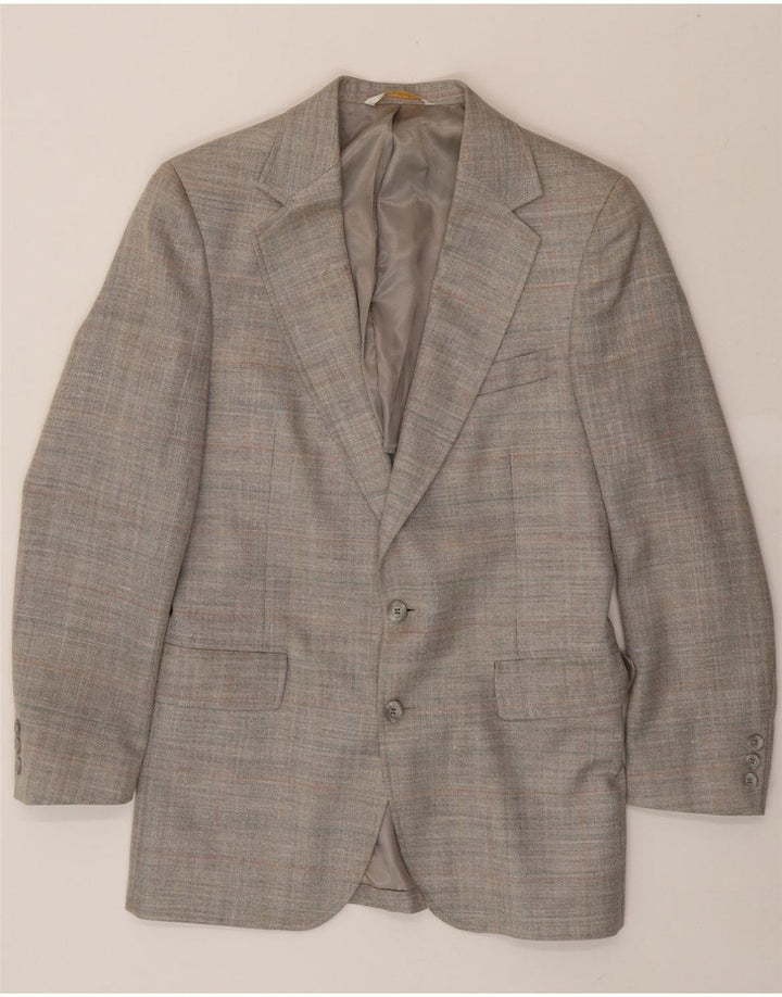 VINTAGE Mens 2 Button Blazer Jacket UK 38 Medium Grey Vintage Vintage and Second-Hand Vintage from Messina Hembry 