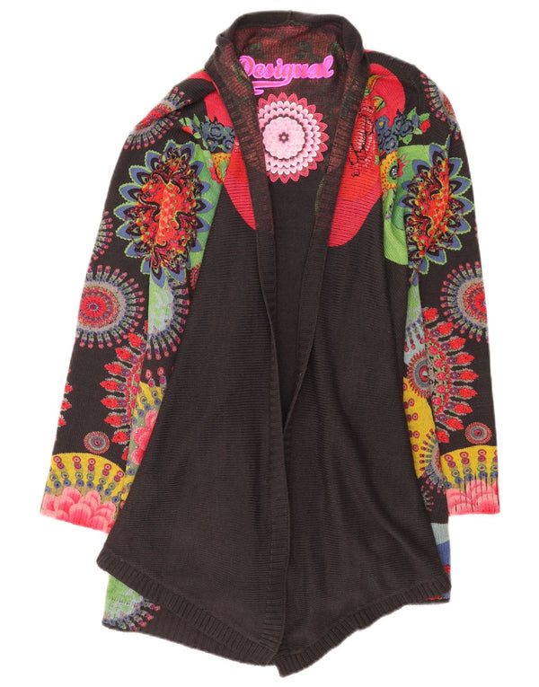 Desigual ženski dugi kardigan pulover UK 14 Veliki raznobojni cvjetni