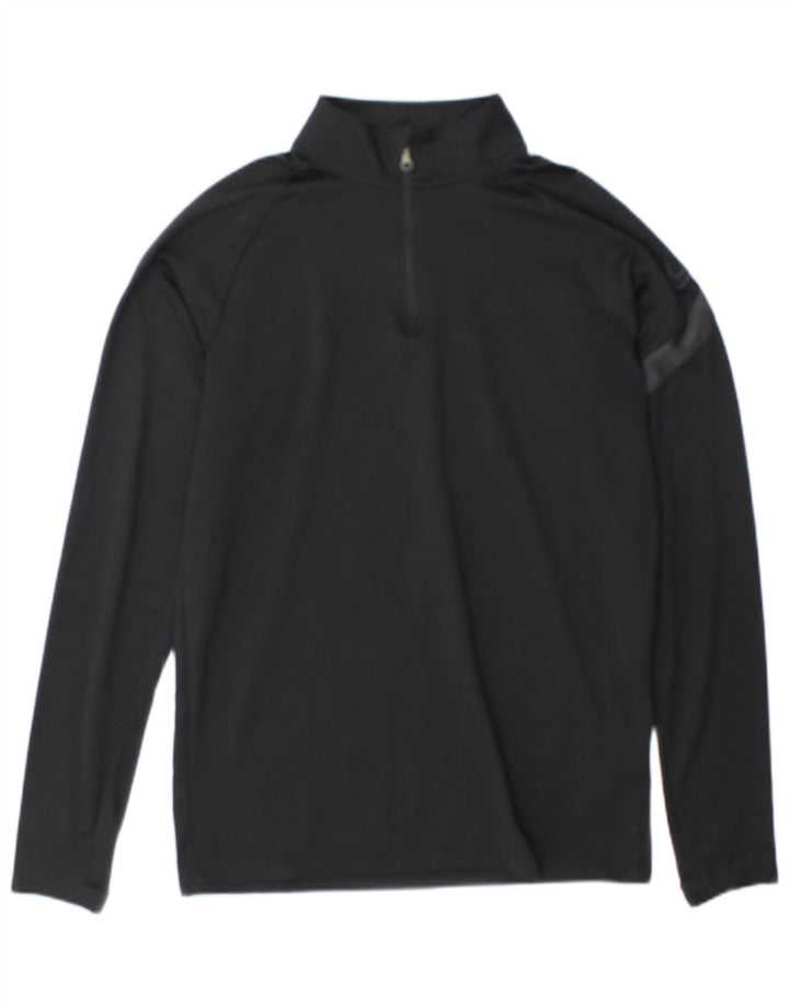 Nike Dri Fit Graphic Zip Neck Pullover Top Trenirka Mala crna