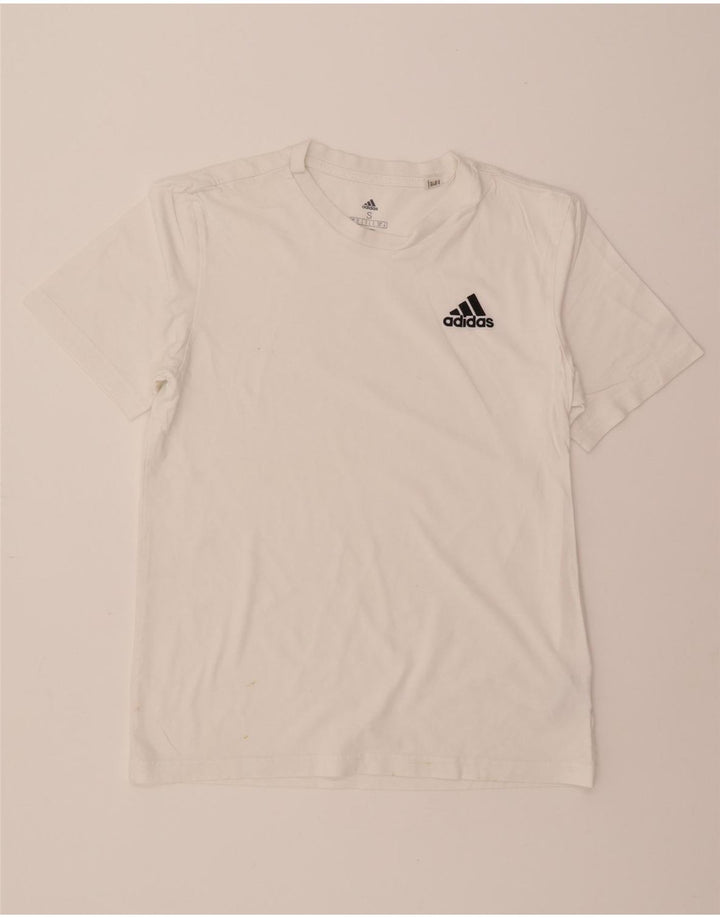 ADIDAS Mens T-Shirt Top Small White Cotton Vintage Adidas and Second-Hand Adidas from Messina Hembry 