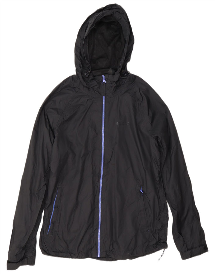 Mountain Warehouse ženska kišna jakna s kapuljačom UK 12 Srednji crni najlon