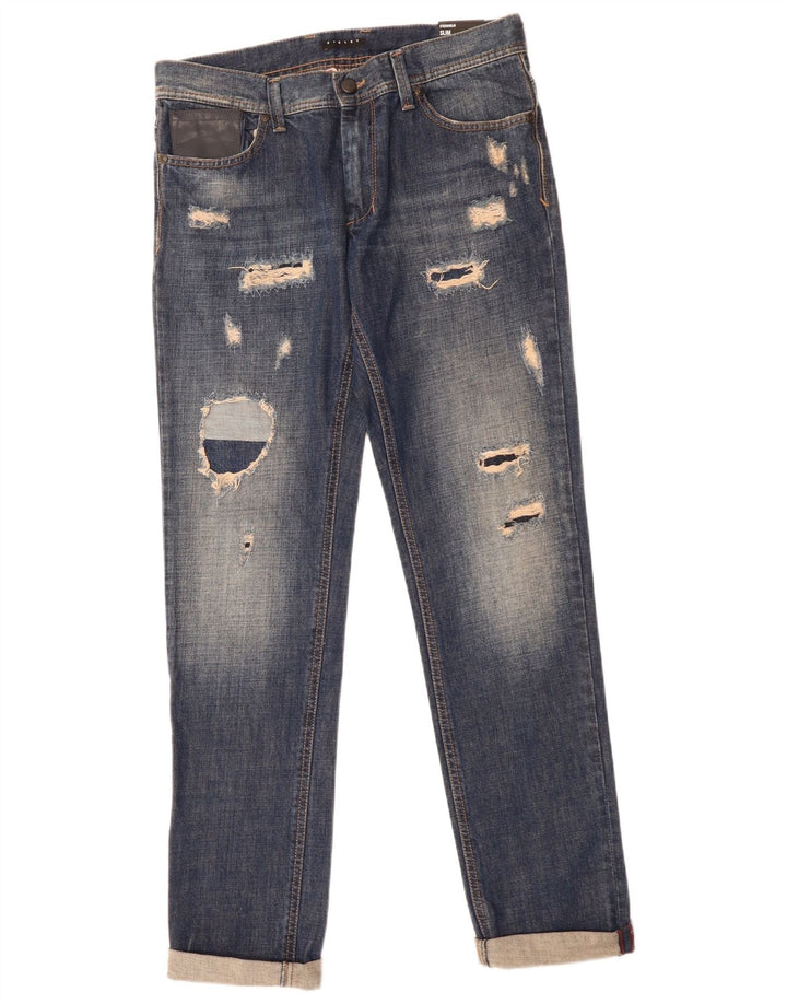 Ženske traperice Sisley Stockholm Distressed Slim Jeans W32 L34 Plavi pamuk