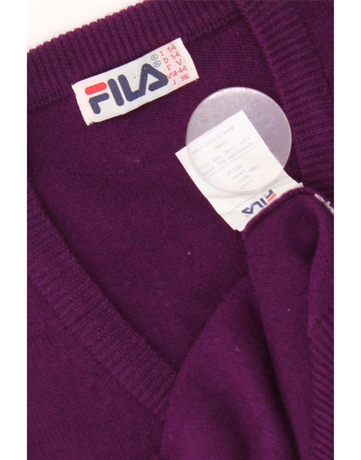 Fila muški prsluk bez rukava IT 54 XL Ljubičasta vuna