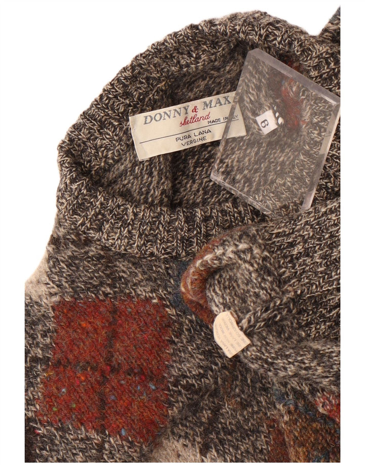 Donny & Max muški džemper s okruglim izrezom Veliki sivi Argyle/Diamond Wool